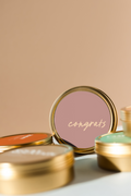 Congrats Travel Tin Candle