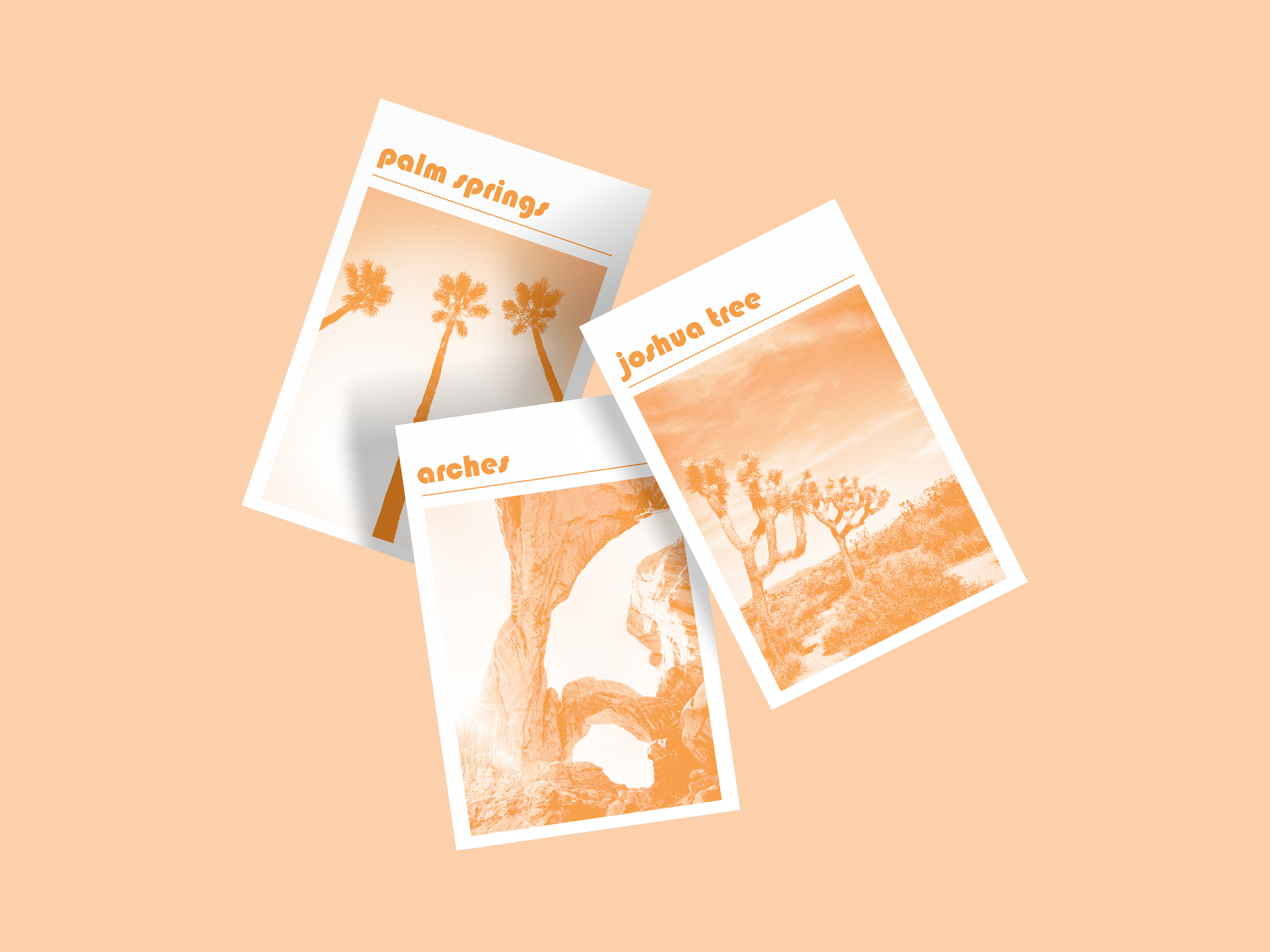Palm Springs Print, Orange