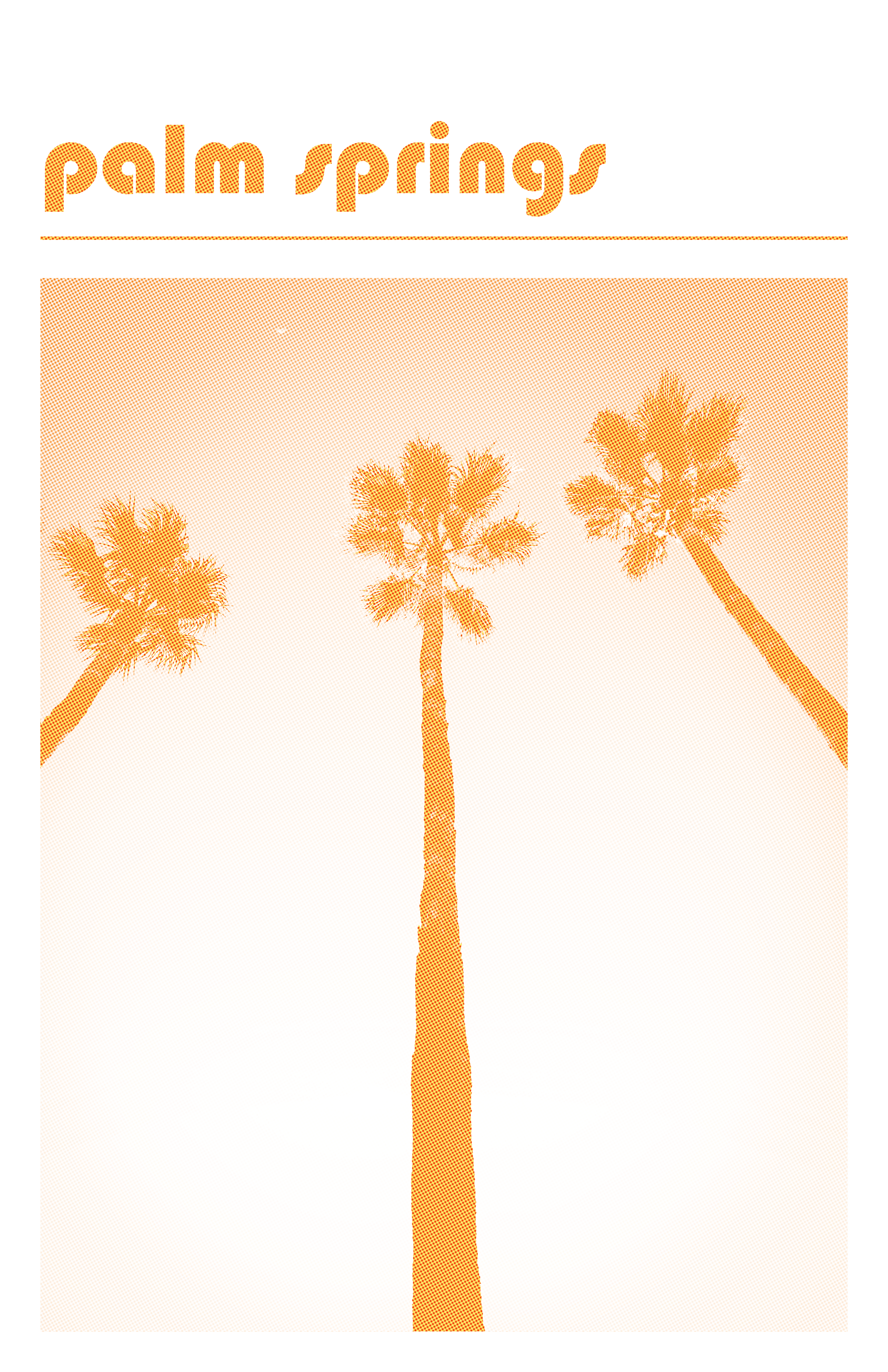 Palm Springs Print, Orange