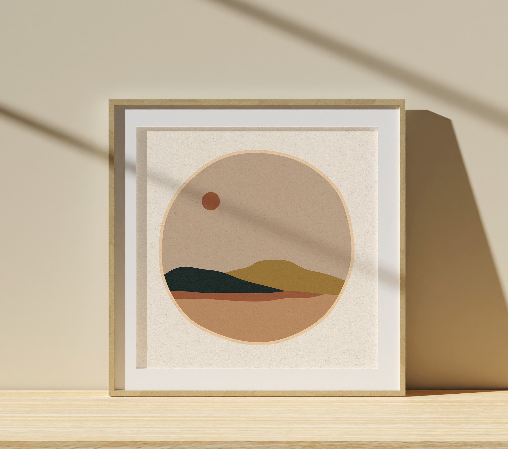 Neon Mountain Print